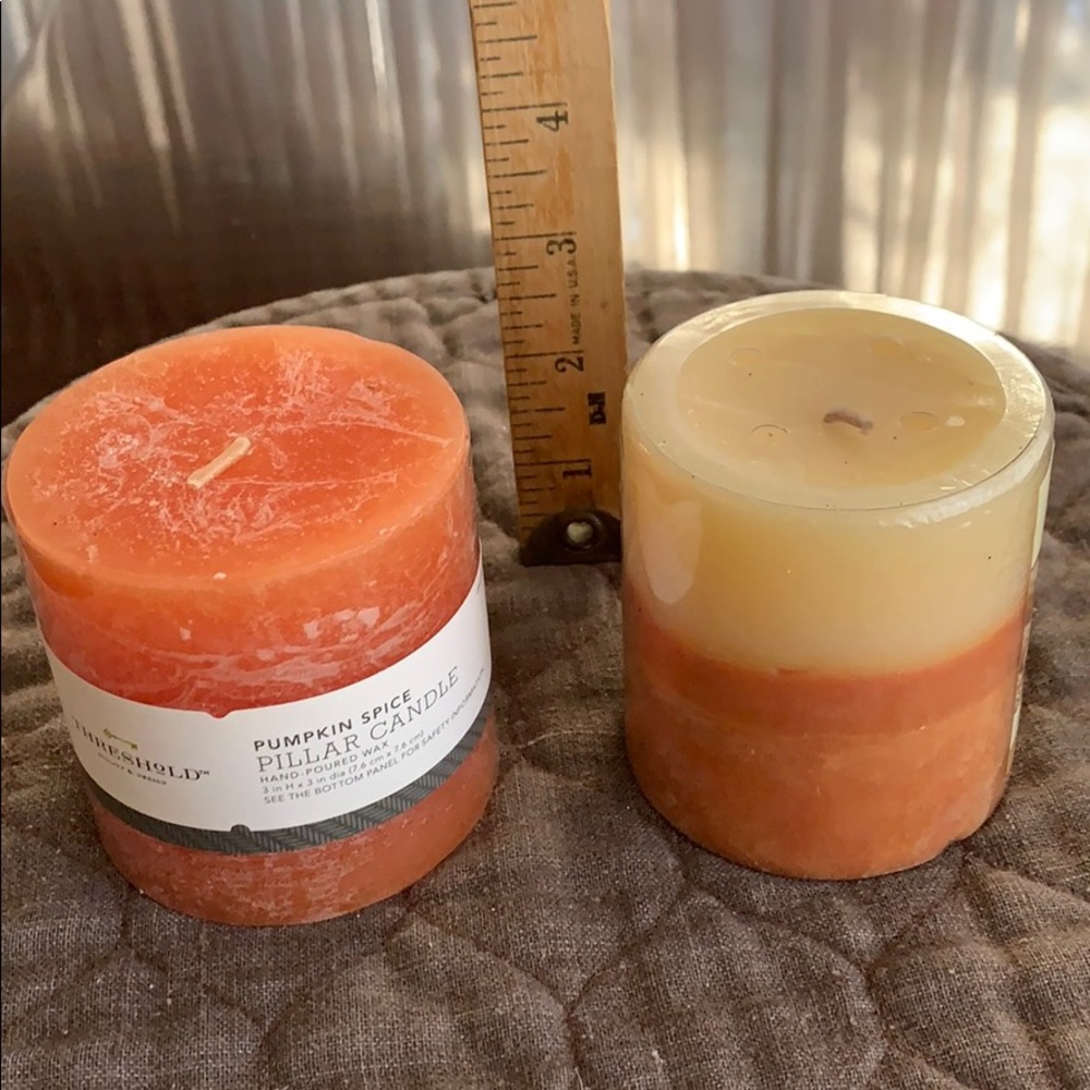 🍂🕯️Pair of Fall Pillar Candles - Picture 8 of 8